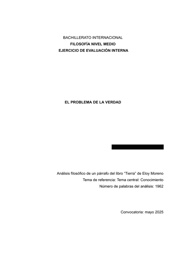 El Problema De La Verdad - Philosophy IA exemplar scored 4