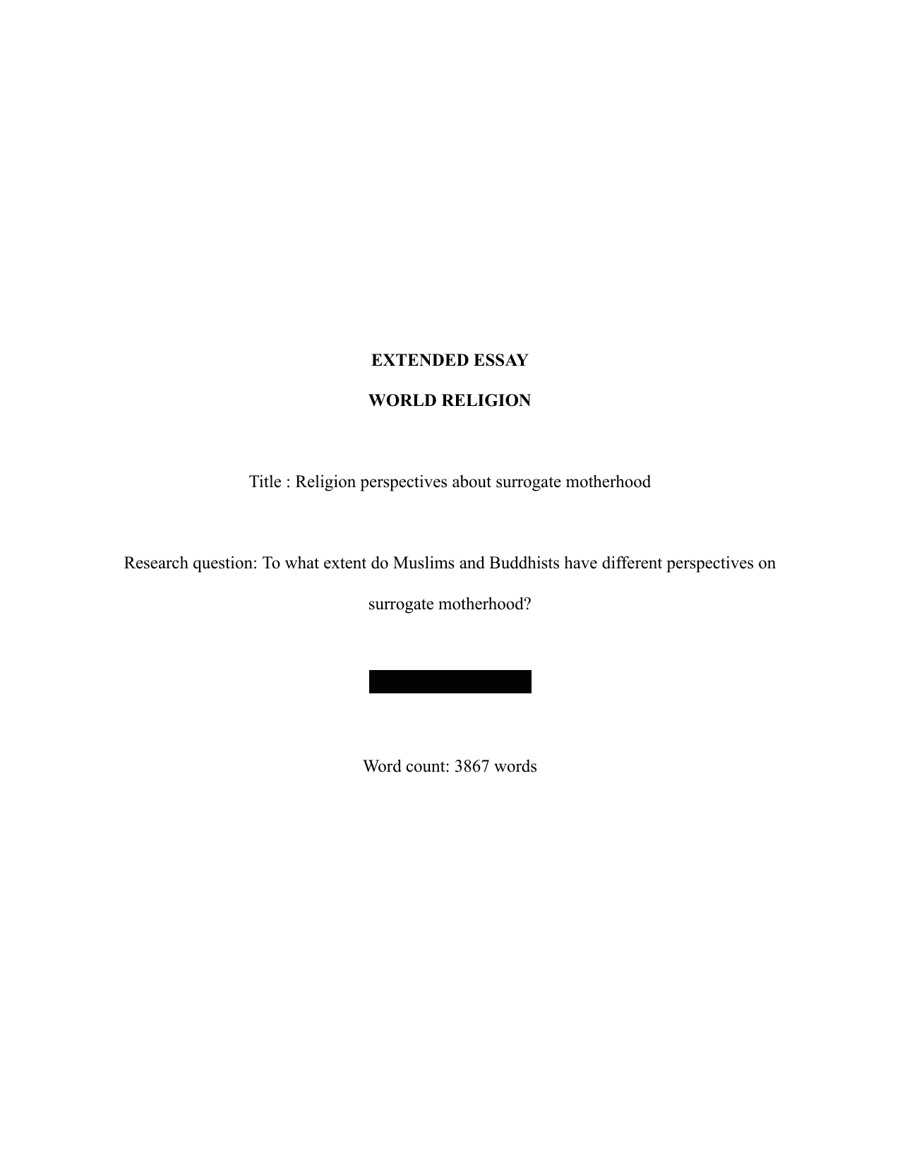 To what extent do Muslims and Buddhists have different perspectives on surrogate motherhood? - World Religions EE exemplar