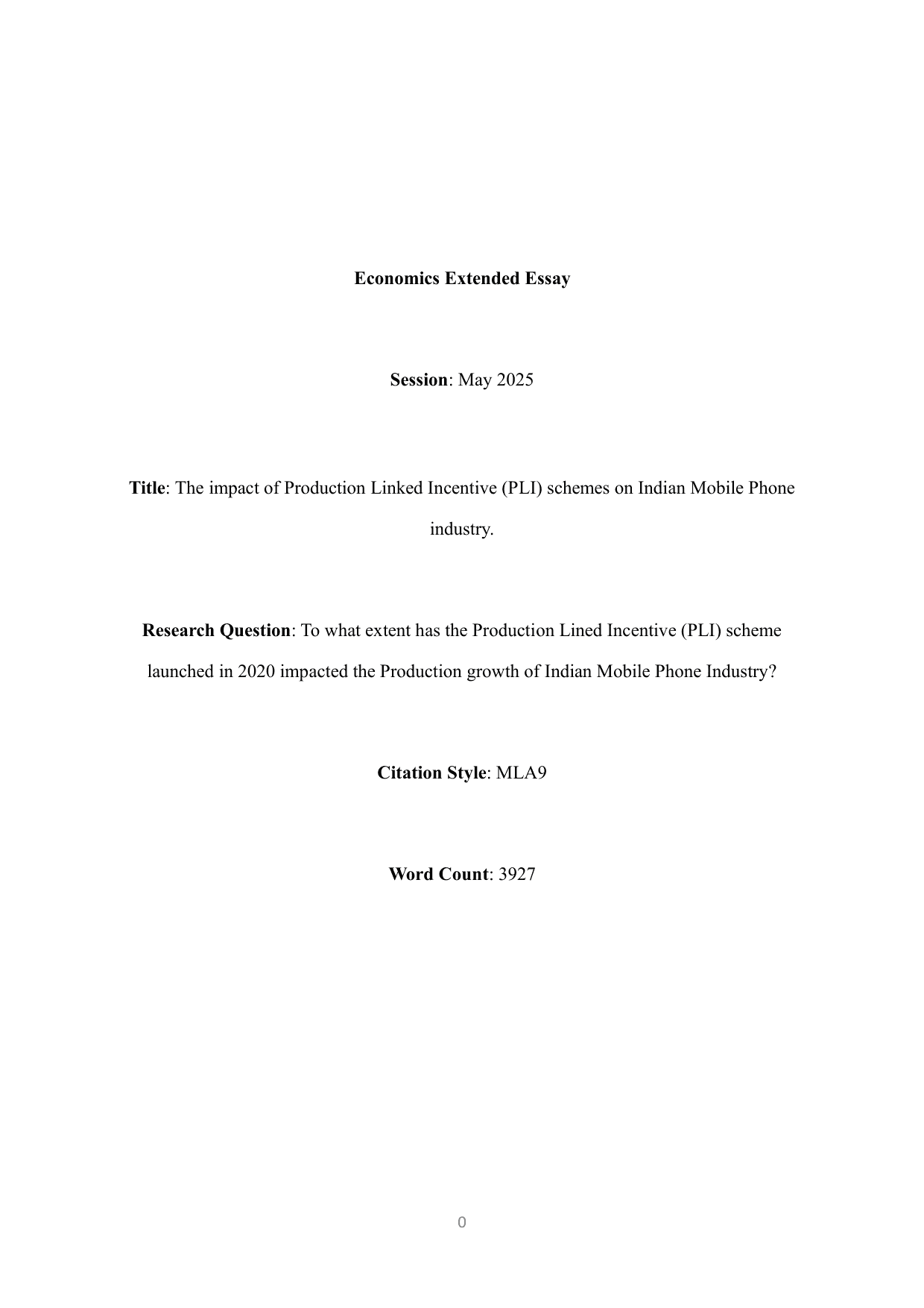 To what extent has the Production Linked Incentive (PLI) scheme
launched in 2020 impacted the Production growth of Indian Mobile Phone Industry? - Economics EE exemplar