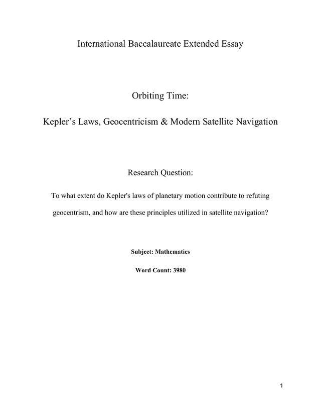 To what extent do Kepler's laws of planetary motion contribute to refuting geocentrism, and how are these principles utilized in satellite navigation? - Mathematics Analysis and Approaches (AA) EE exemplar scored C