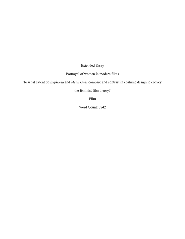 To what extent do Euphoria and Mean Girls compare and contrast in costume design to convey the feminist film theory? - Film EE exemplar scored C