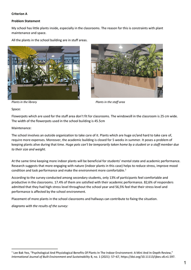 Indoor planter box - Design Technology (DT) IA exemplar scored 4