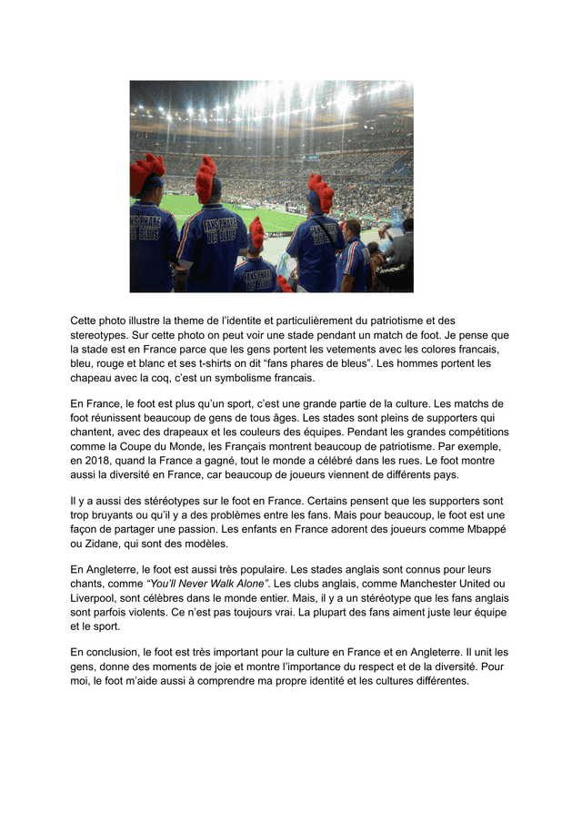 French Oral - French B IA exemplar scored 6