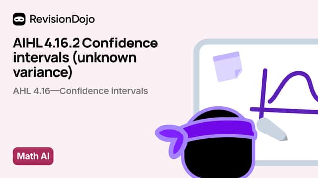 AIHL 4.16.2 Confidence intervals (unknown variance) video thumbnail