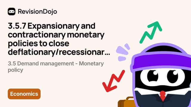 3.5.7 Expansionary and contractionary monetary policies to close deflationary/recessionary and inflationary gaps video thumbnail