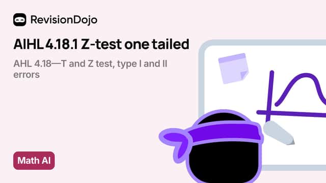 AIHL 4.18.1 Z-test one tailed video thumbnail
