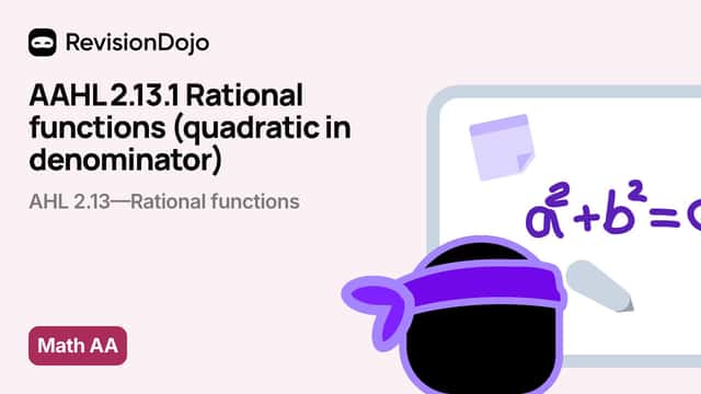 AAHL 2.13.1 Rational functions (quadratic in denominator) video thumbnail