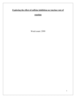 What is the effect of varying concentrations of caffeine (0%, 2%, 4%, 6%, 8%, 10%) on amylase inhibition by measuring rate of hydrolysis of starch via a colorimeter over a 7-minute period?