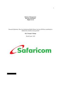 How has introducing Mobile Money Services (M-Pesa) contributed to Safaricom's overall revenue growth?