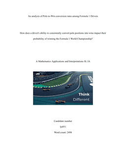 How does a driver's ability to consistently convert pole positions into wins impact their probability of winning the Formula 1 World Championship?