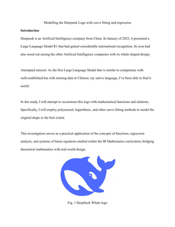Modelling the Deepseek Logo with curve fitting and regression