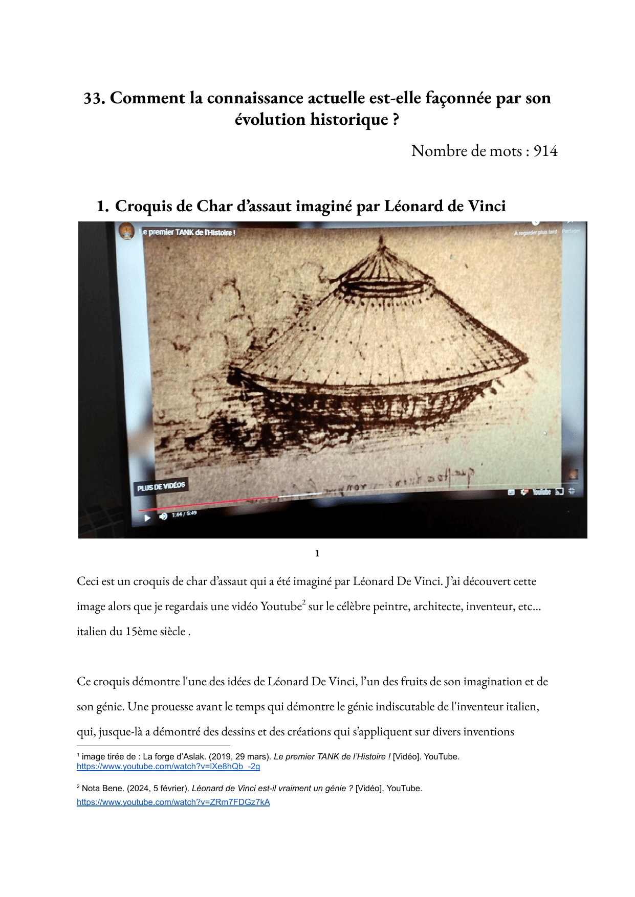 Coursework Exemplar - Theory of Knowledge (TOK) TOK exemplar scored C