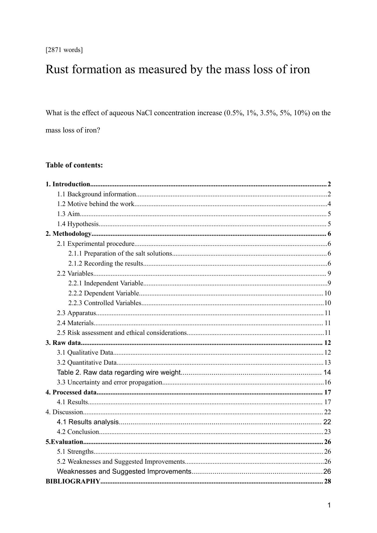 What is the effect of aqueous NaCl concentration increase (0.5%, 1%, 3.5%, 5%, 10%) on the mass loss of iron?