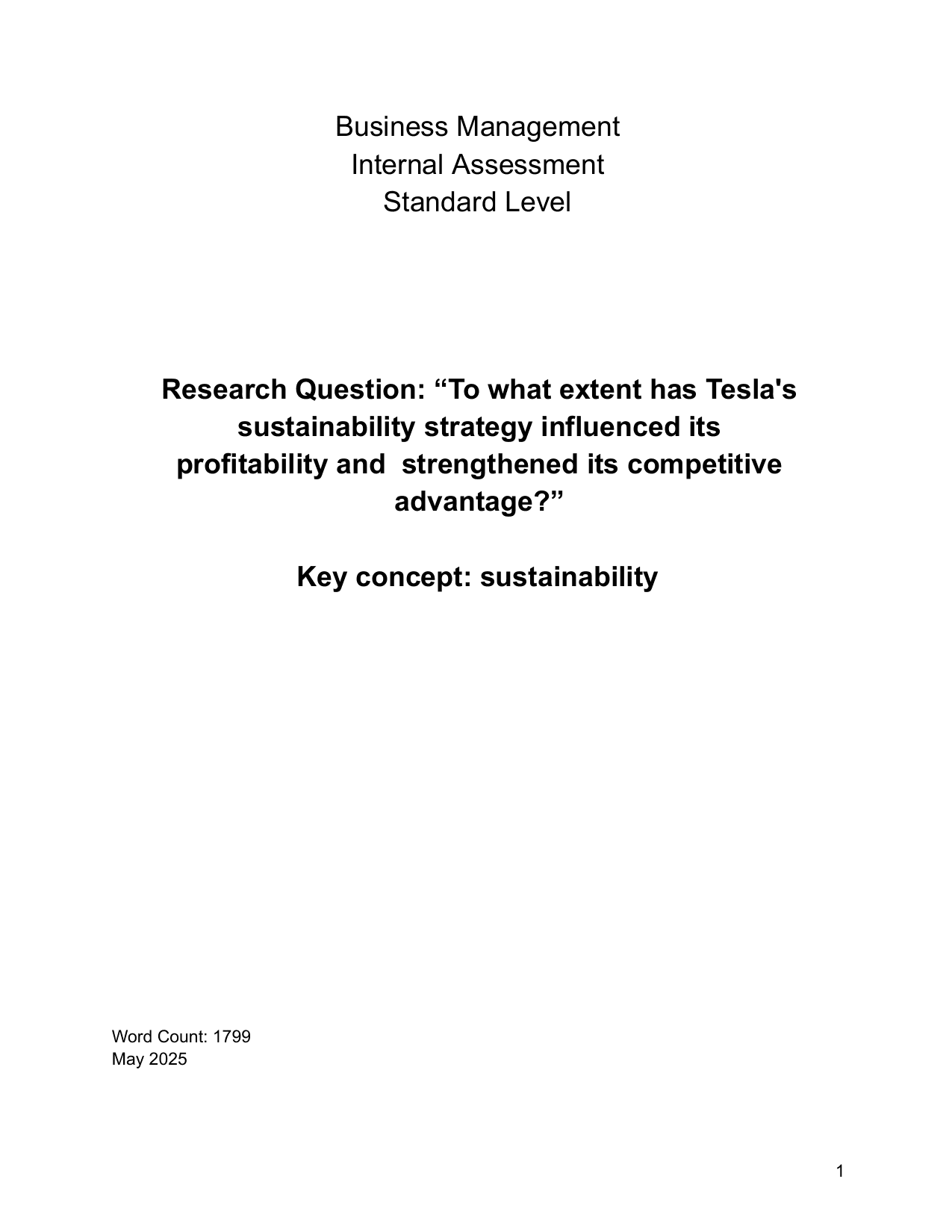 To what extent has Tesla's sustainability strategy influenced its profitability and strengthened its competitive advantage?