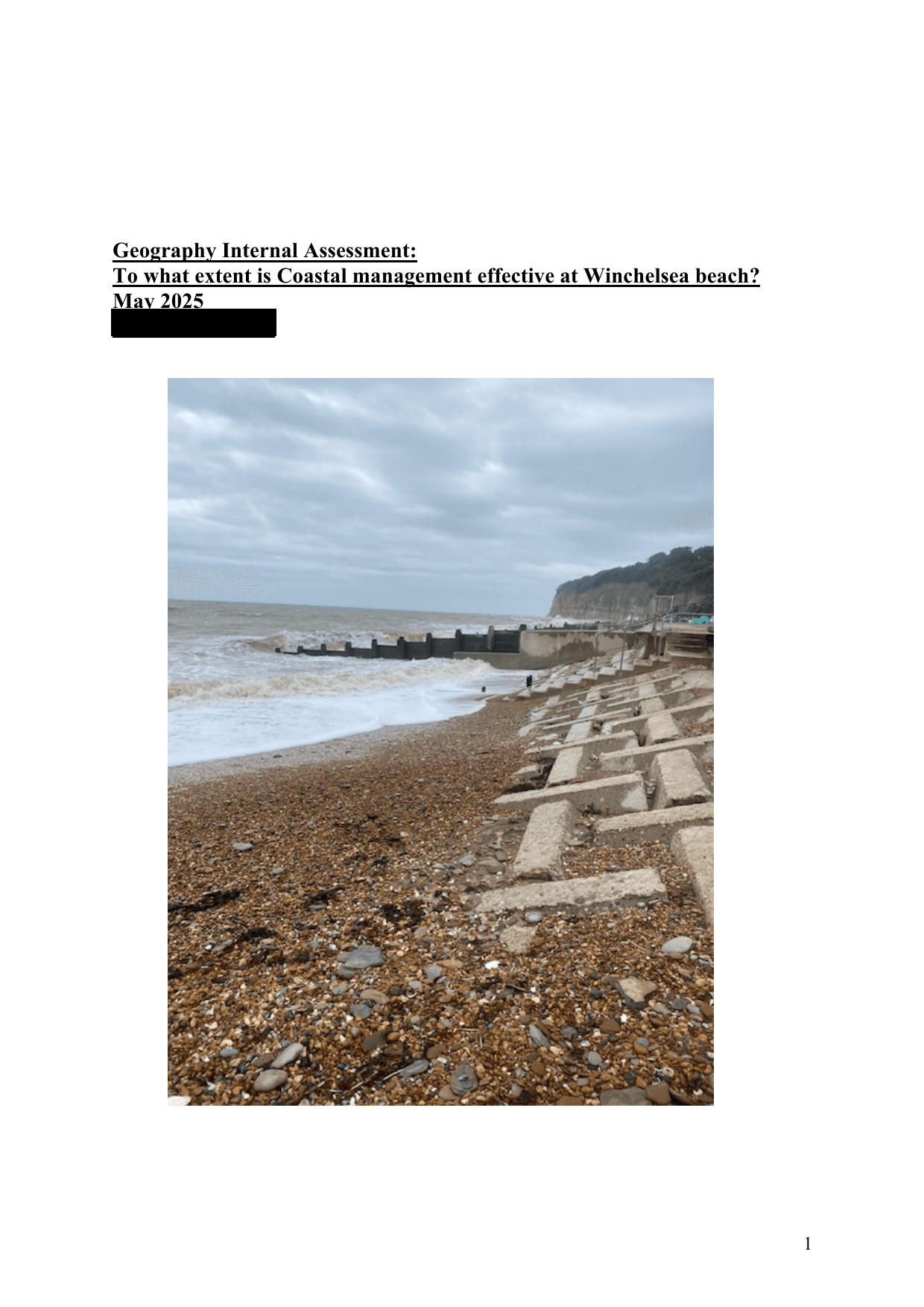 To what extent is Coastal management effective at Winchelsea beach?