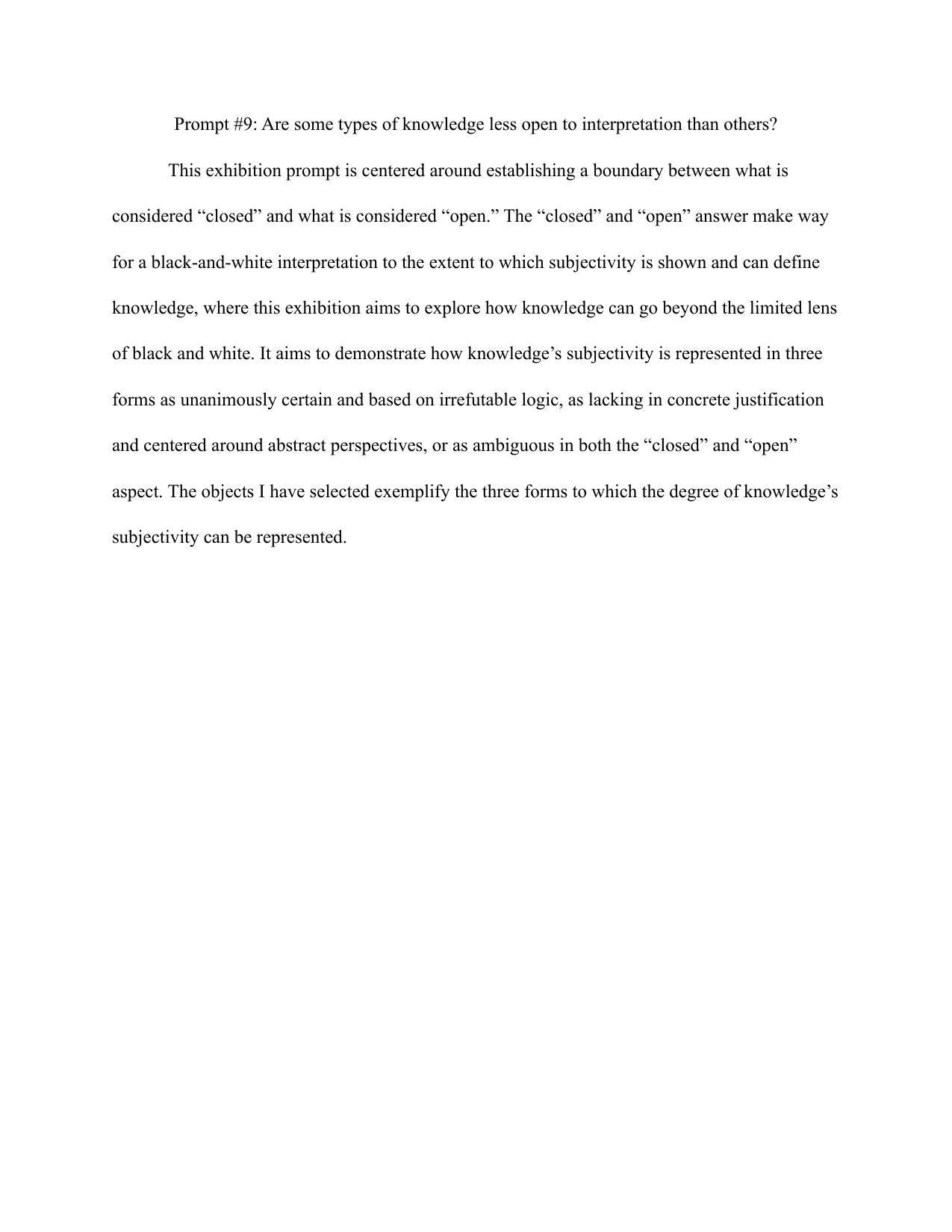 Coursework Exemplar