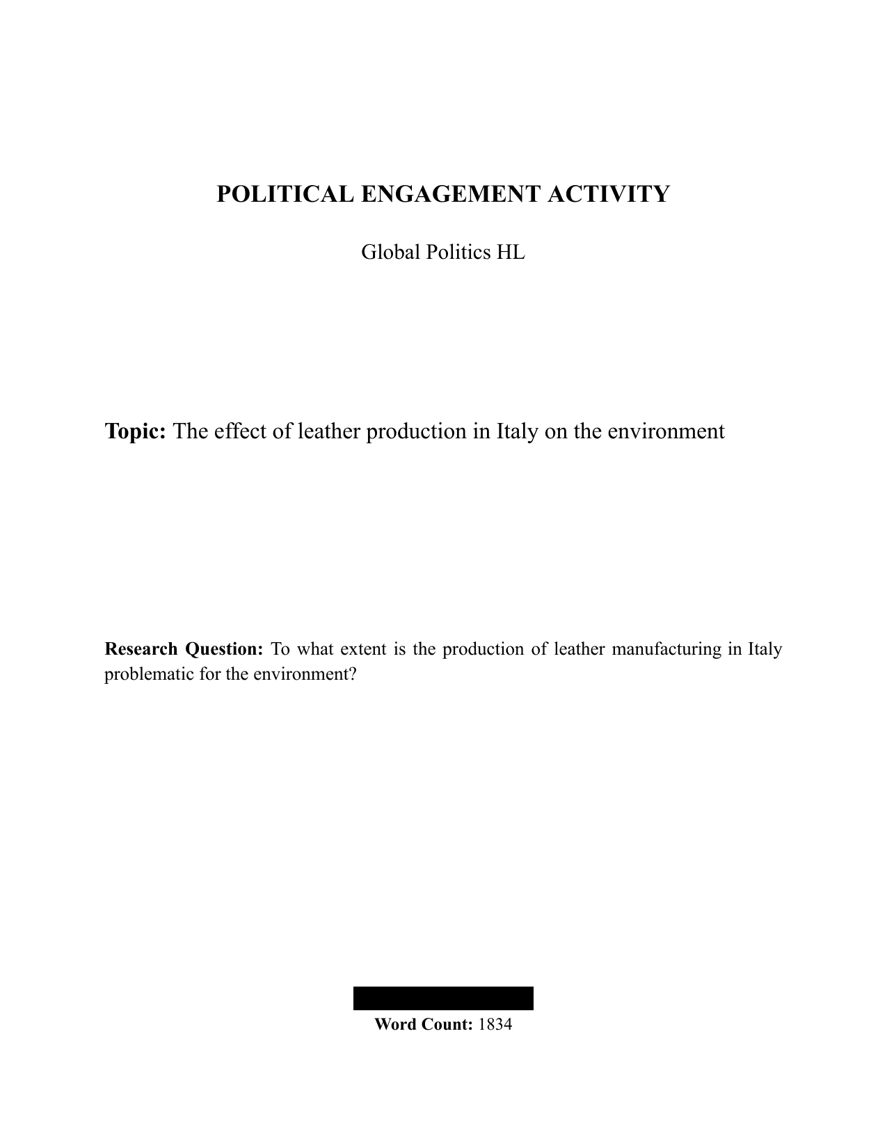 To what extent is the production of leather manufacturing in Italy problematic for the environment?