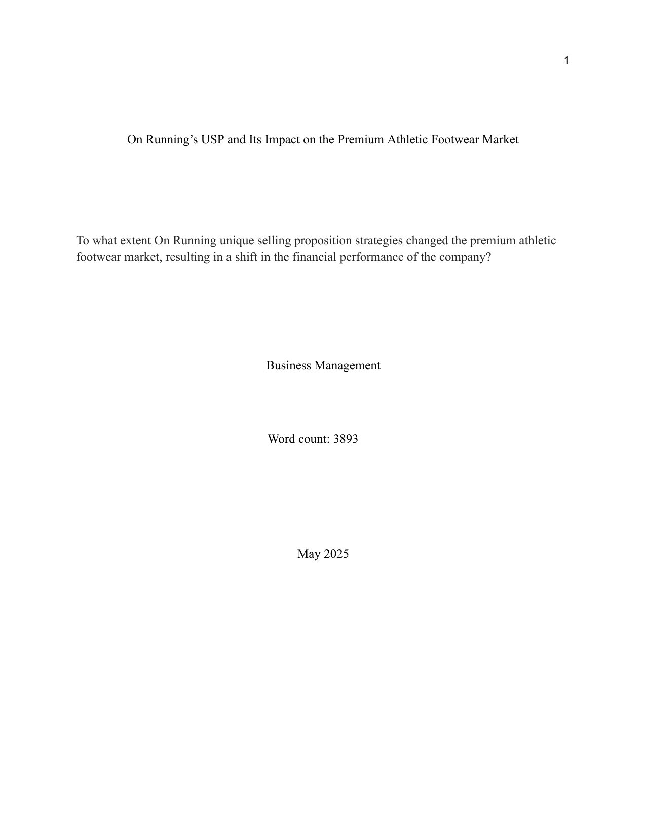 To what extent On Running unique selling proposition strategies changed the premium athletic footwear market, resulting in a shift in the financial performance of the company?