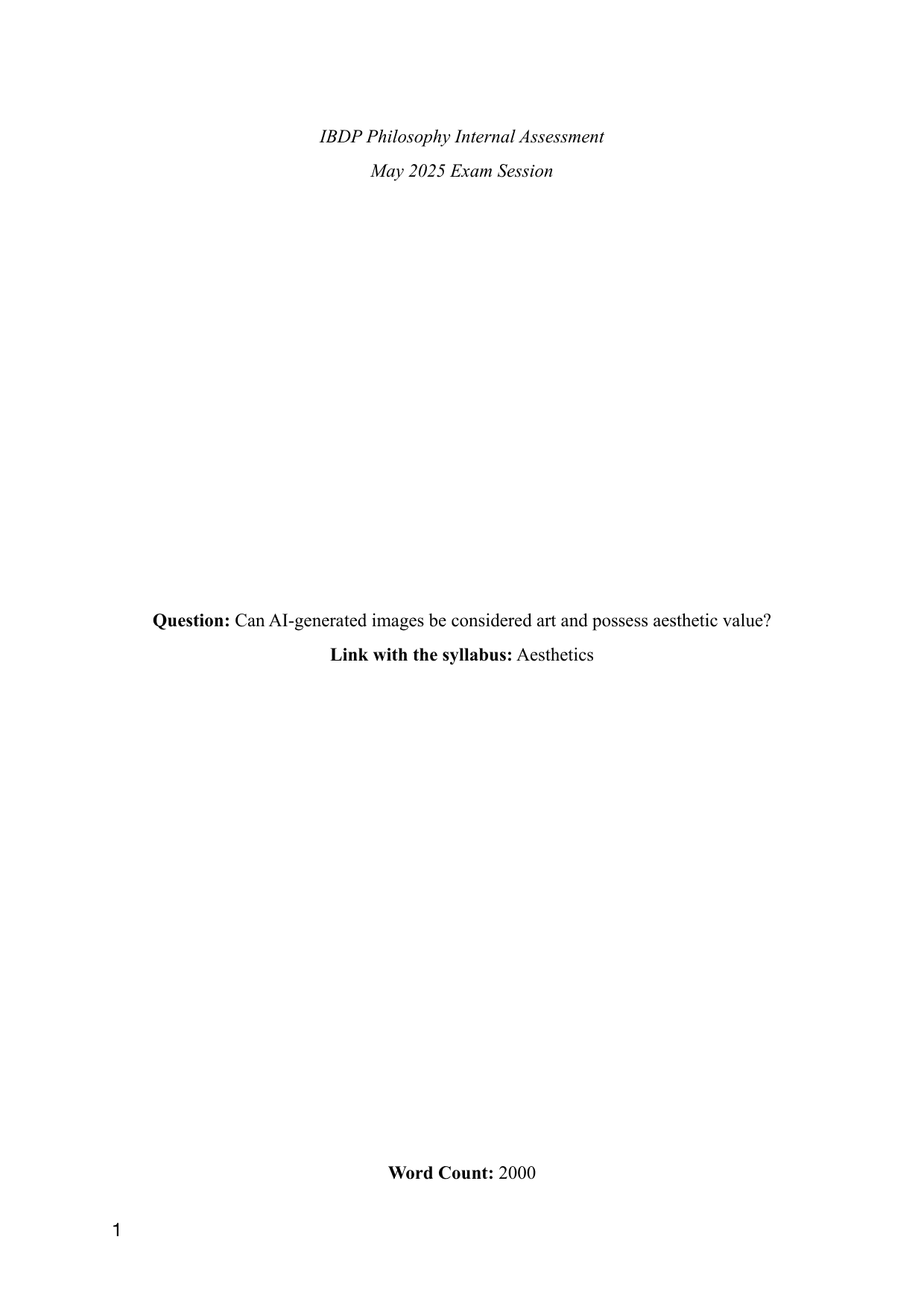 Can AI-generated images be considered art and possess aesthetic value? - Philosophy IA exemplar scored 5