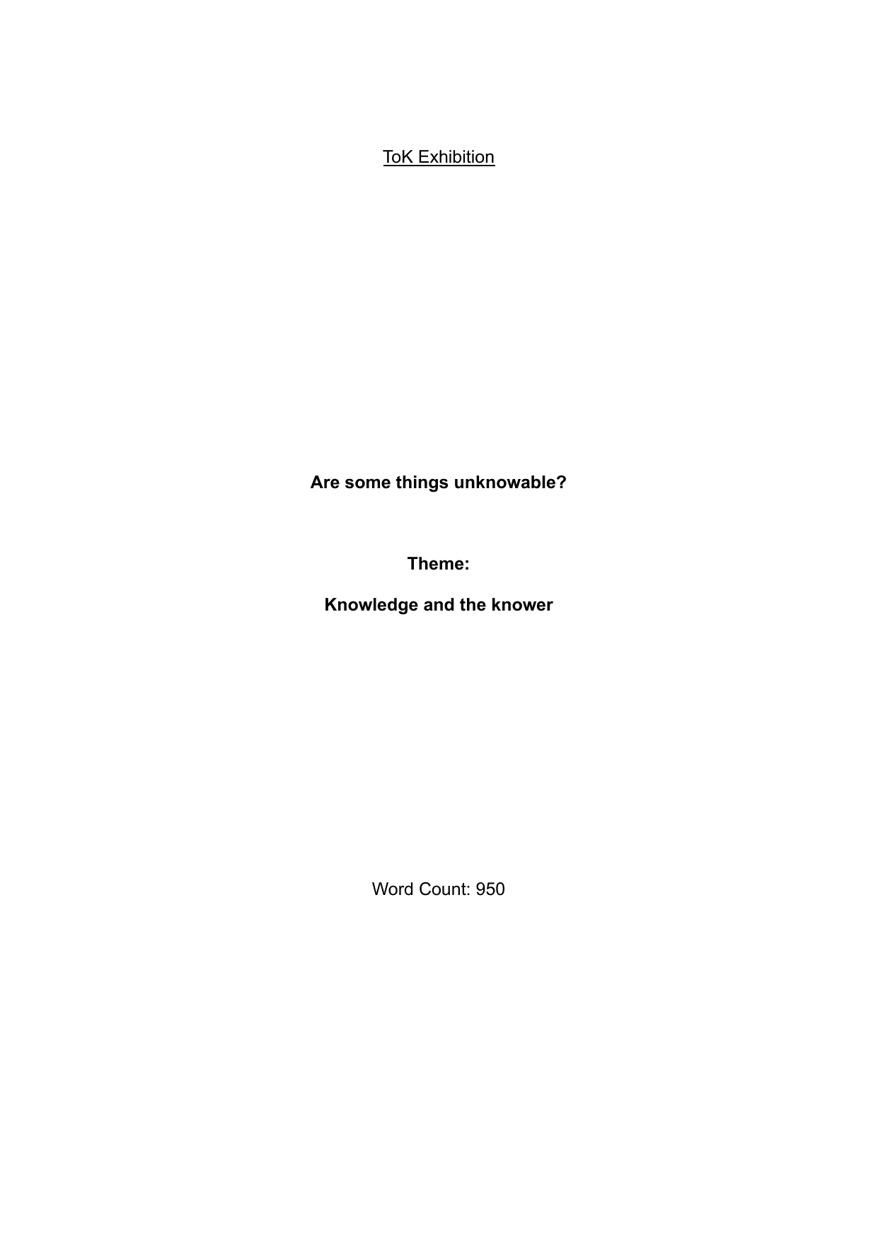 Coursework Exemplar