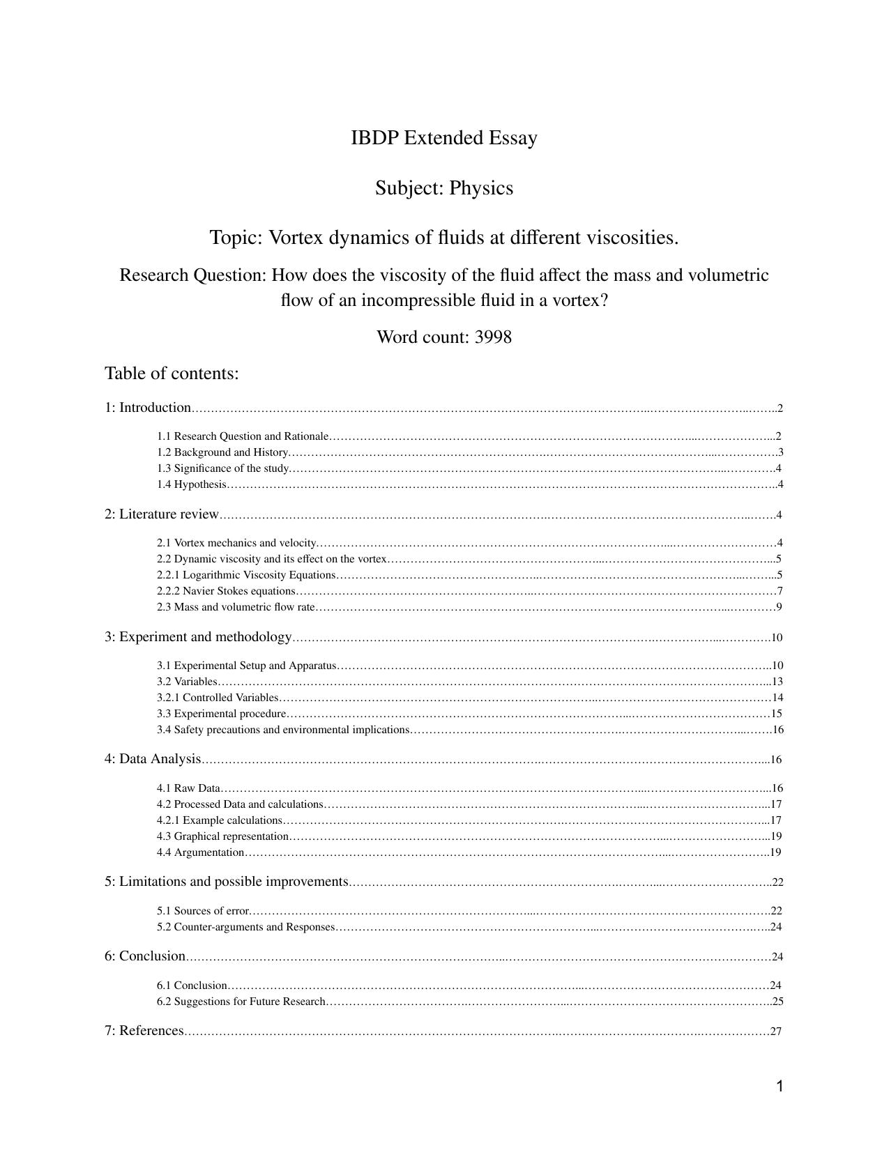How does the viscosity of the fluid affect the mass and volumetric flow of an incompressible fluid in a vortex? - Physics EE exemplar scored A