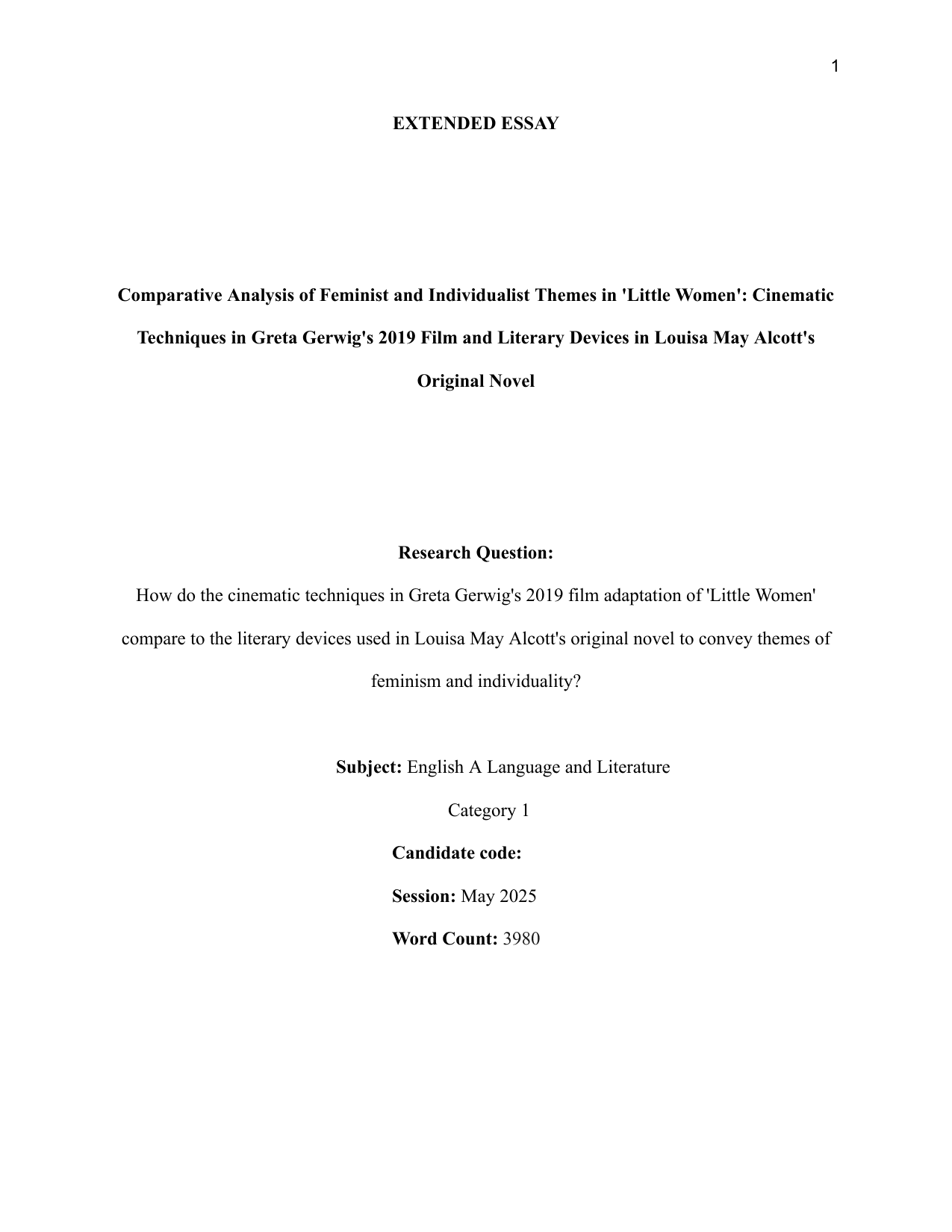 How do the cinematic techniques in Greta Gerwig's 2019 film adaptation of 'Little Women' compare to the literary devices used in Louisa May Alcott's original novel to convey themes of feminism and individuality? - English A Lang & Lit EE exemplar scored A