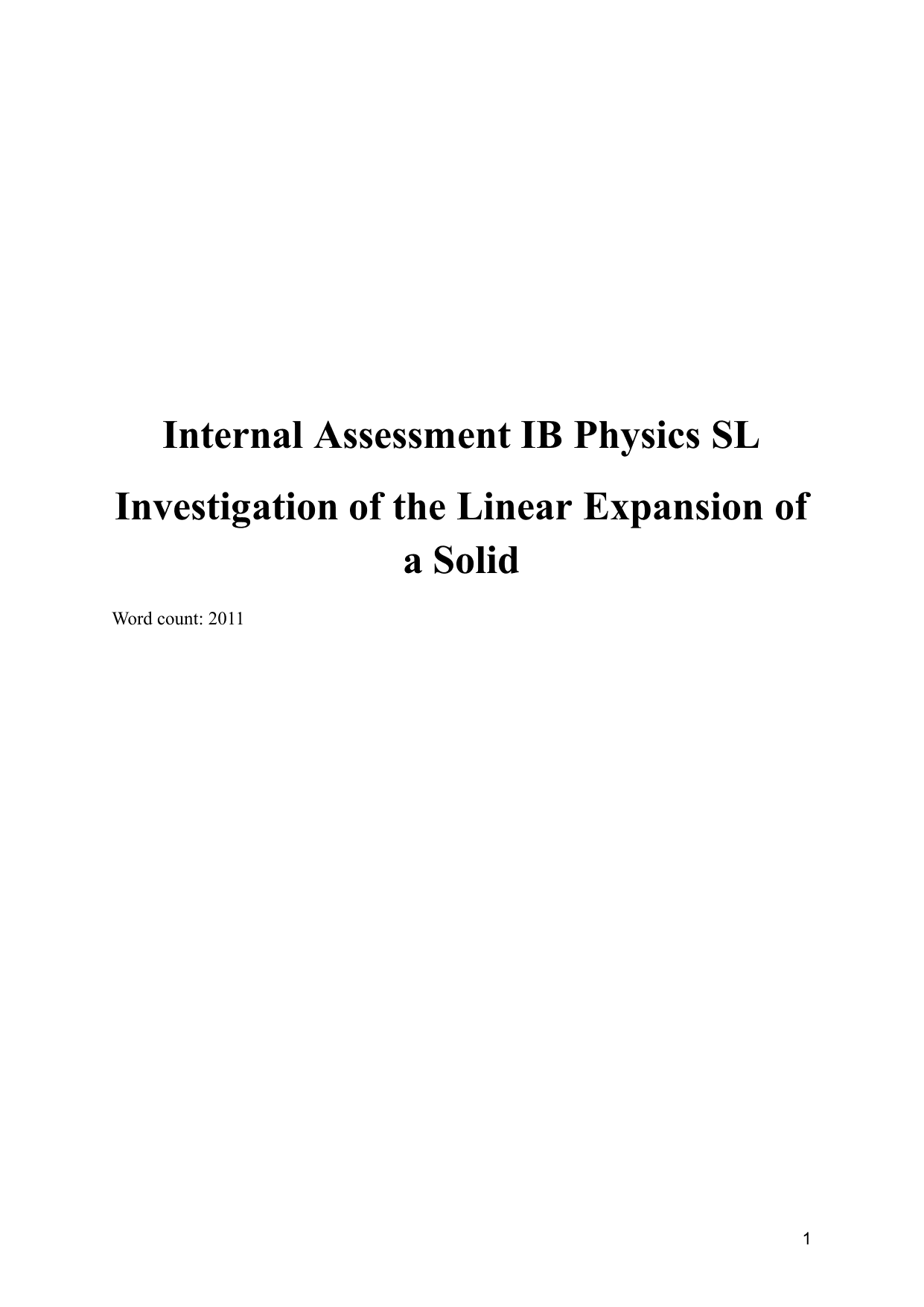 How does the change in temperature of a solid cylinder depend on the change in its length? - Physics IA exemplar scored 4