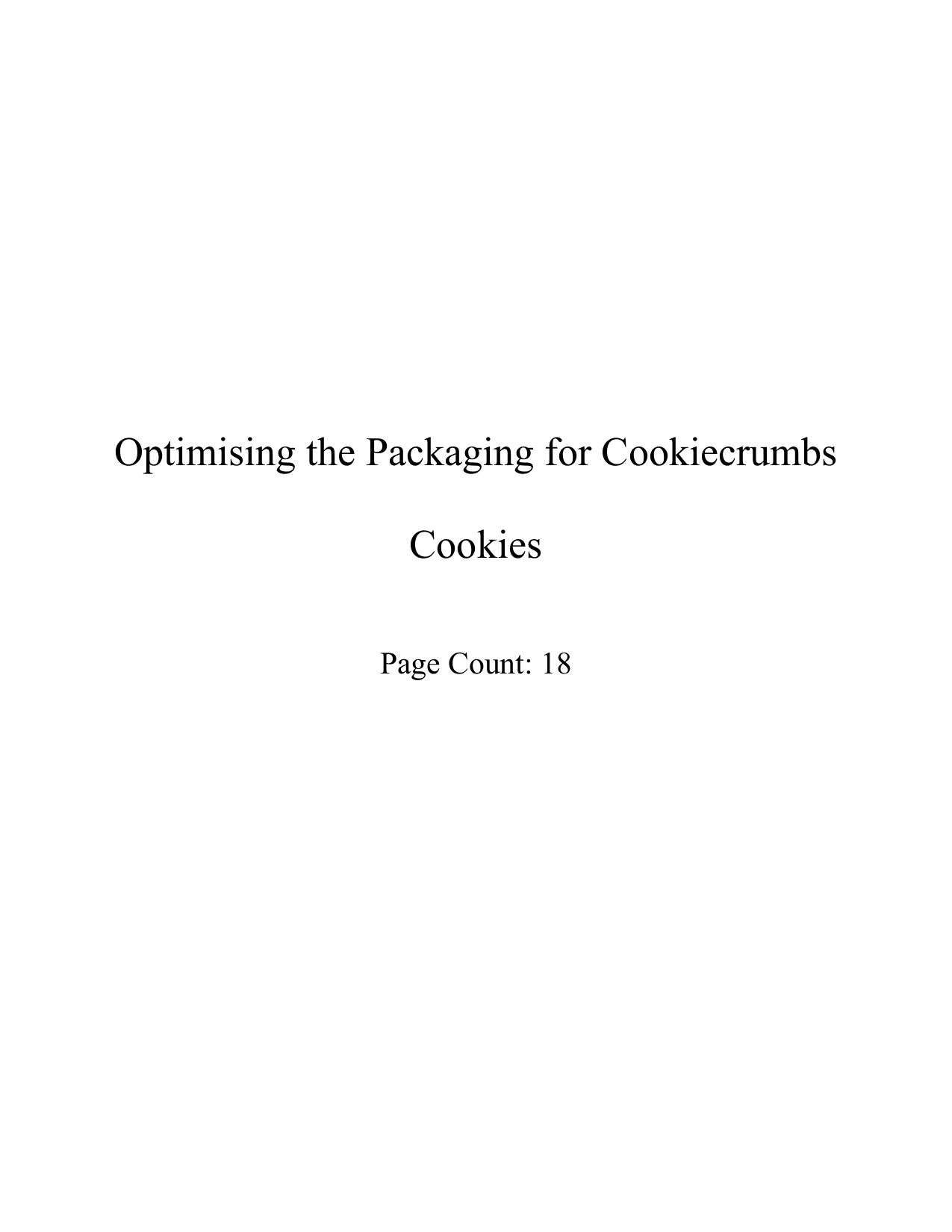 How can the volume of a box be optimised to package Cookiecrumbs cookies in the shape of oblate ellipsoids?
