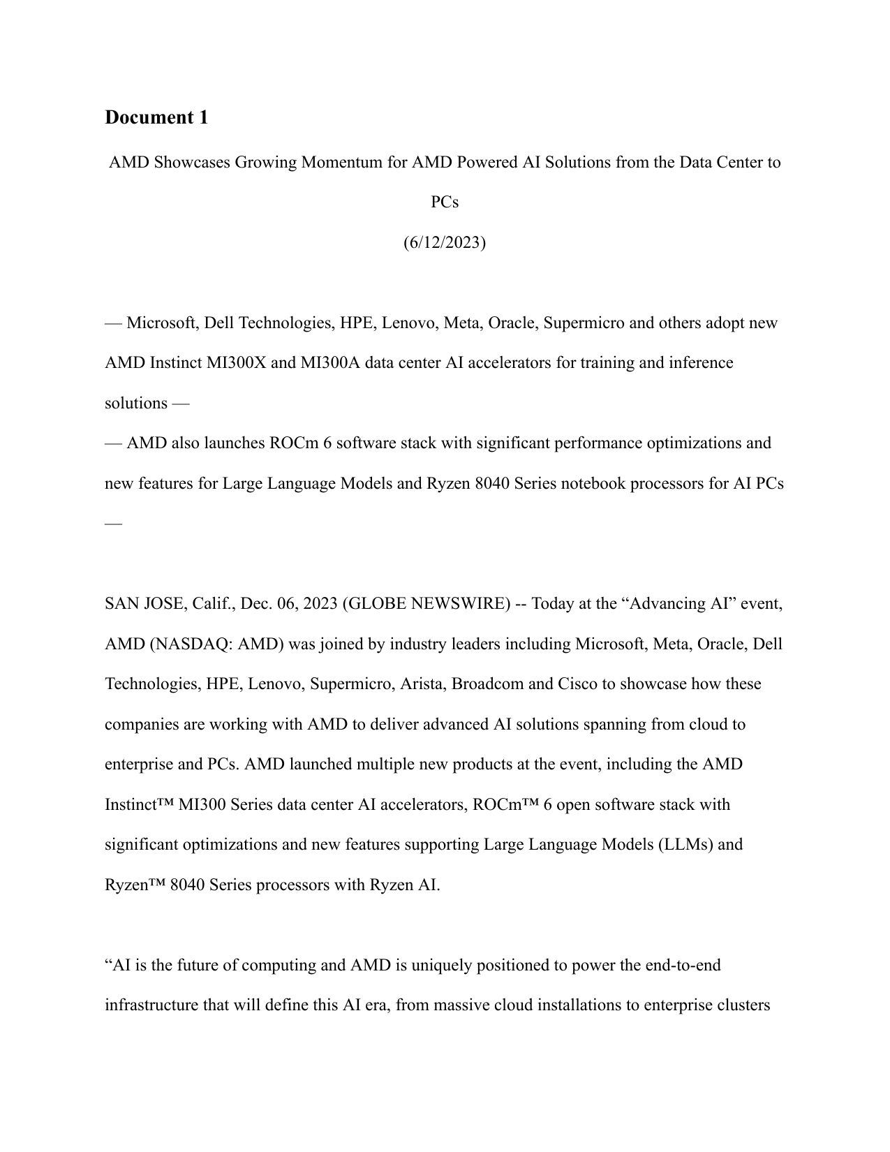 To what extent will the change of AMD to a more AI datacenter-focused product line impact their financial performance? - Business Management IA exemplar scored 7