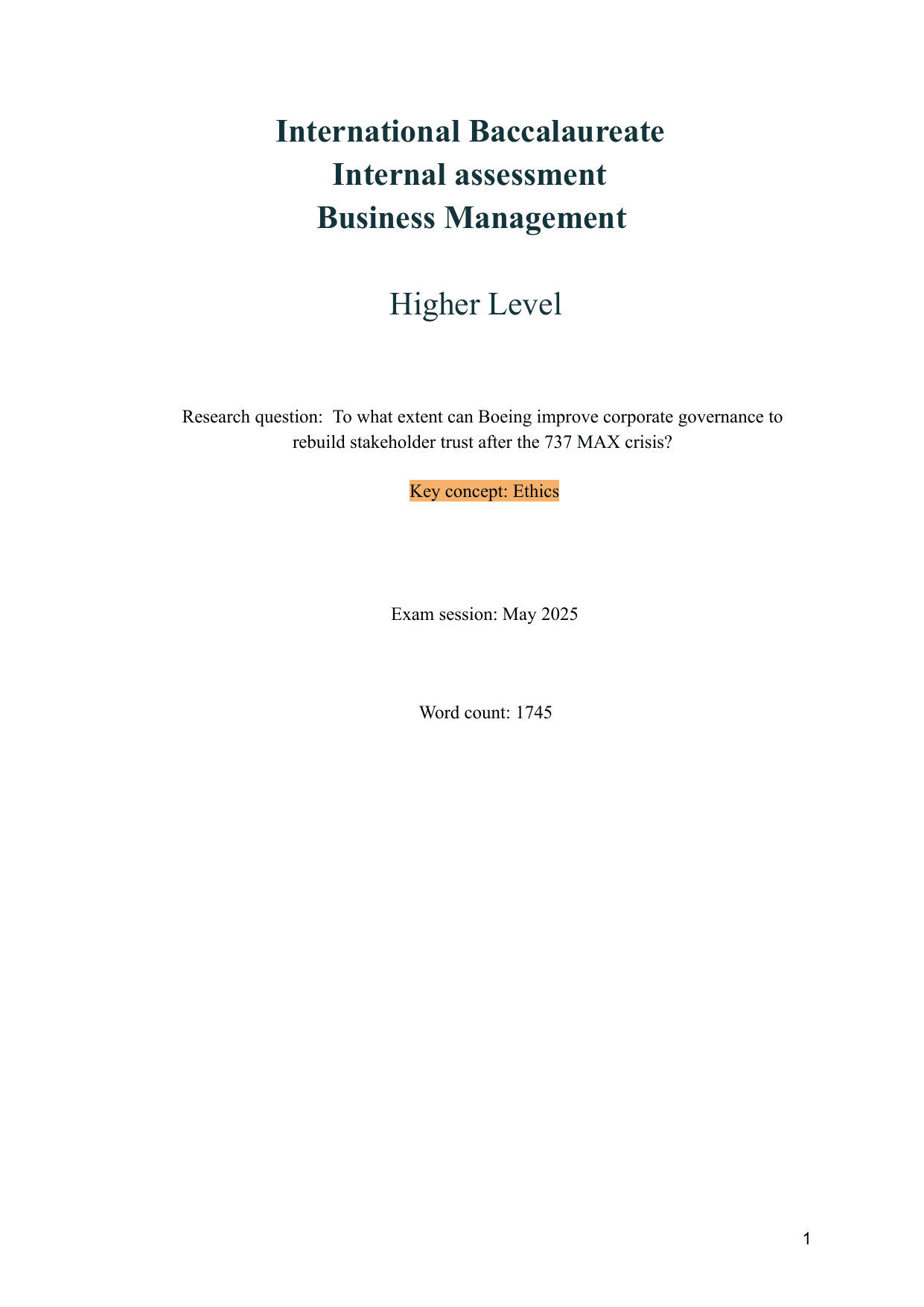 To what extent can Boeing improve corporate governance to rebuild stakeholder trust after the 737 MAX crisis?