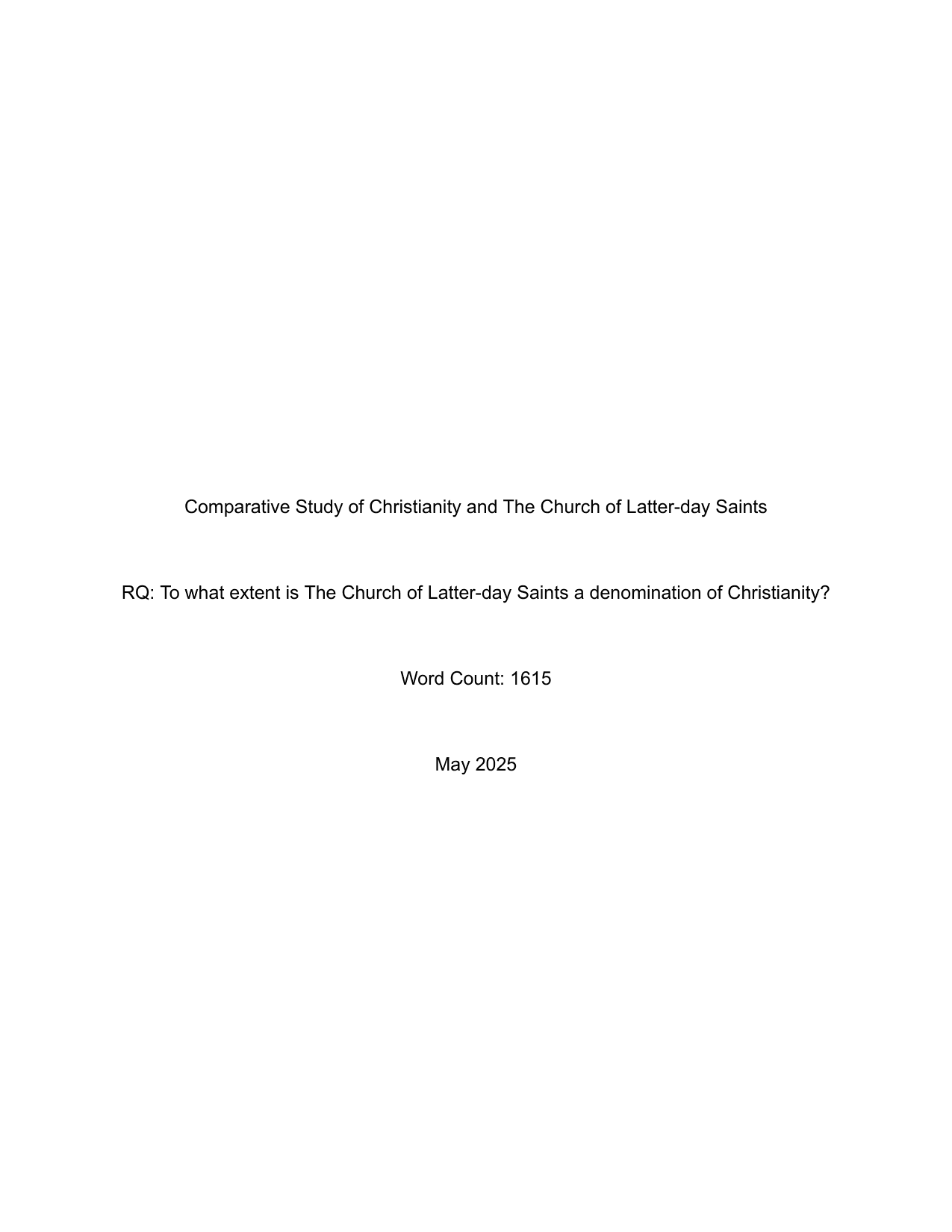 To what extent is the church of the Latter-day Saints a denomination of Christianity?