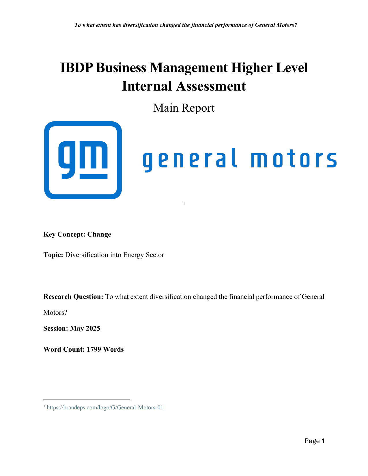 To what extent diversification changed the financial performance of General Motors?