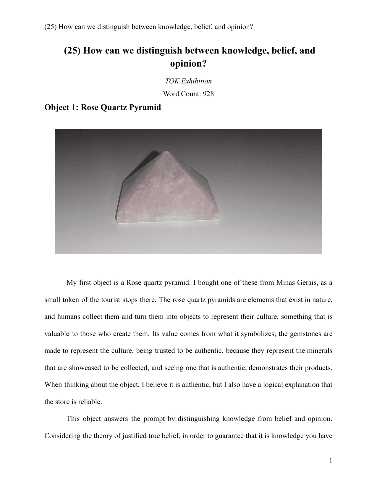 Coursework Exemplar