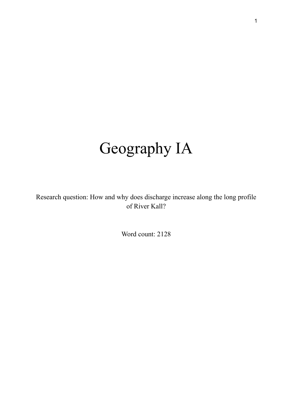 How and why does discharge increase along the long profile of River Kall?