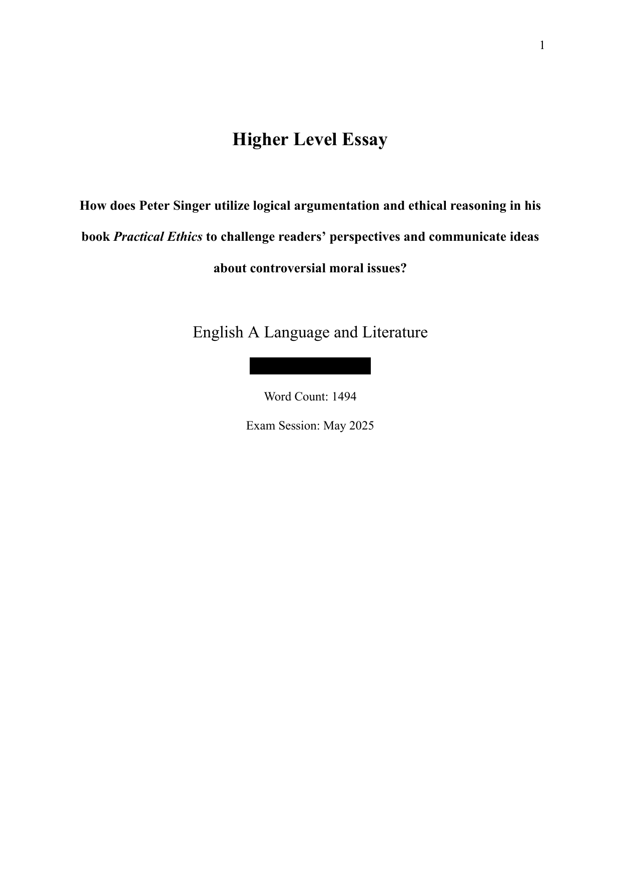 How does Peter Singer utilize logical argumentation and ethical reasoning in his
 book Practical Ethics to challenge readers’ perspectives and communicate ideas
 about controversial moral issues?