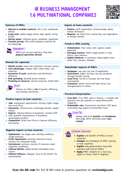 IB BM 1.6 Multinational companies