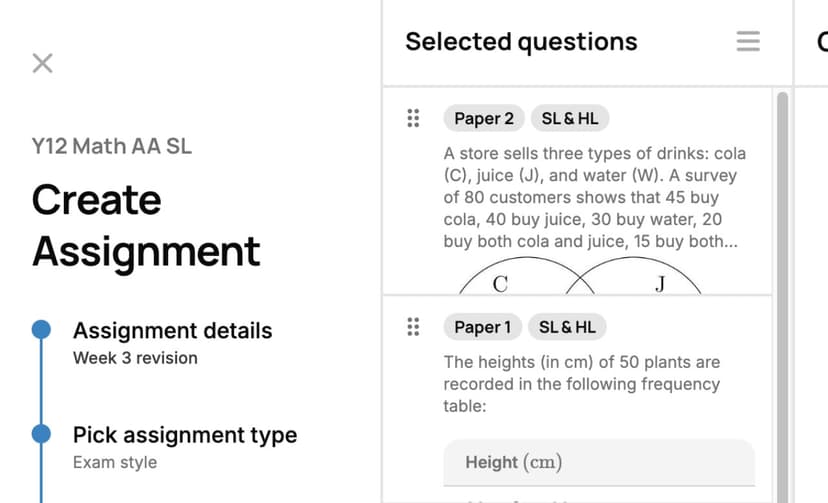 Test Builder preview