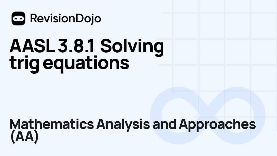 AASL 3.8.1 Solving trig equations video thumbnail