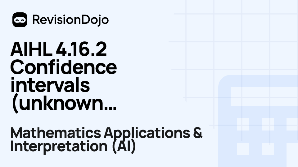 AIHL 4.16.2 Confidence intervals (unknown variance) video thumbnail