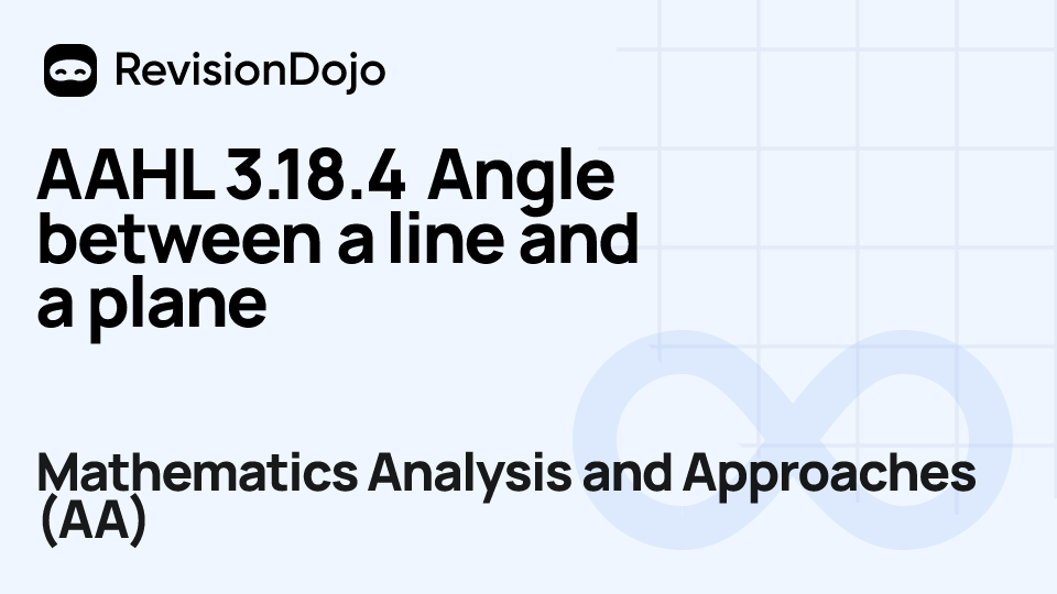 AAHL 3.18.4 Angle between a line and a plane video thumbnail
