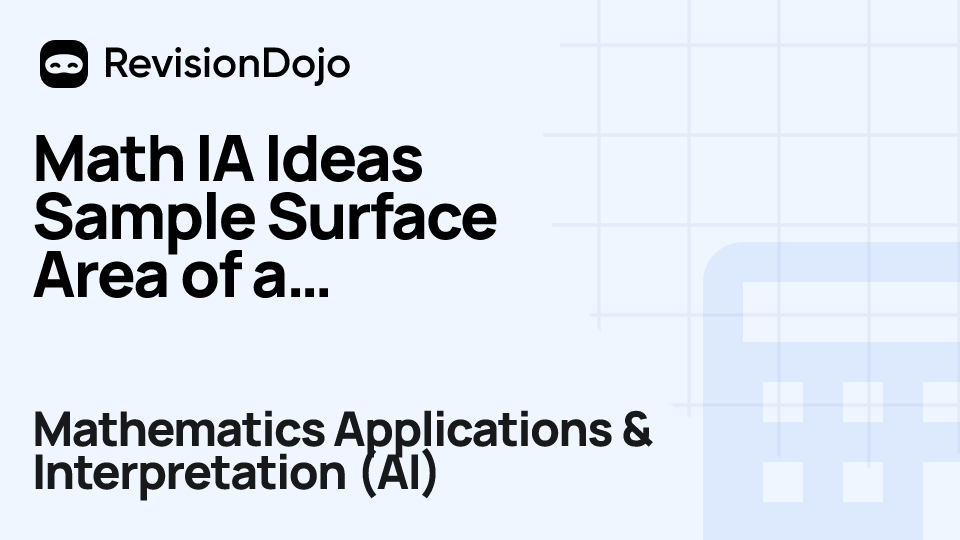 Math IA Ideas Sample Surface Area of a Chocolate Egg video thumbnail