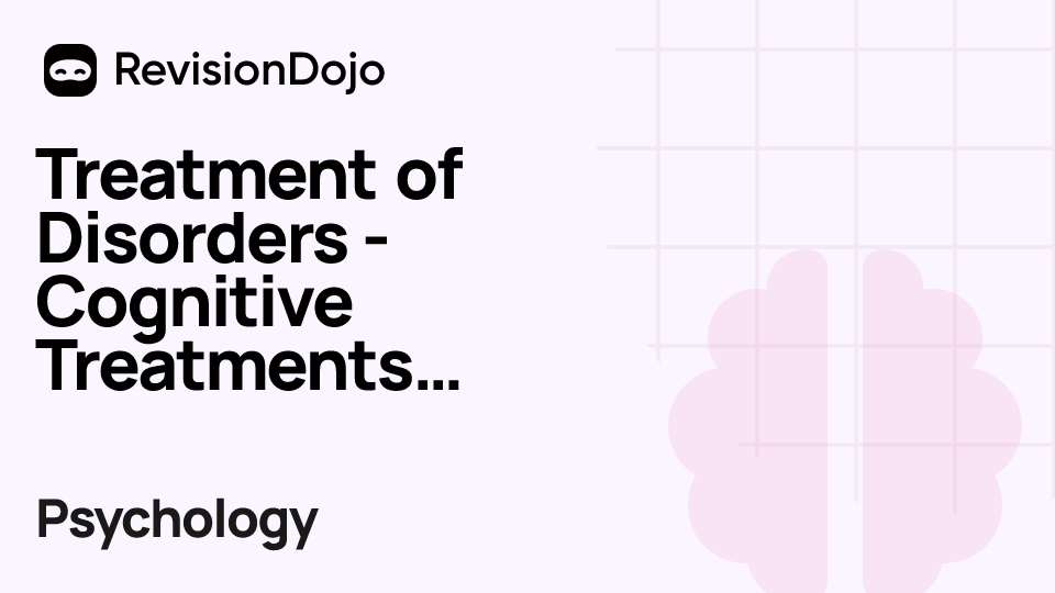 Treatment of Disorders - Cognitive Treatments of MDD video thumbnail