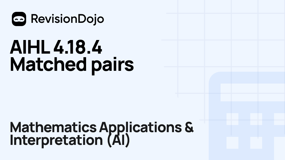 AIHL 4.18.4 Matched pairs video thumbnail