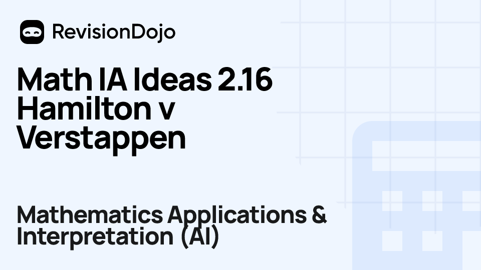 Math IA Ideas 2.16 Hamilton v Verstappen video thumbnail