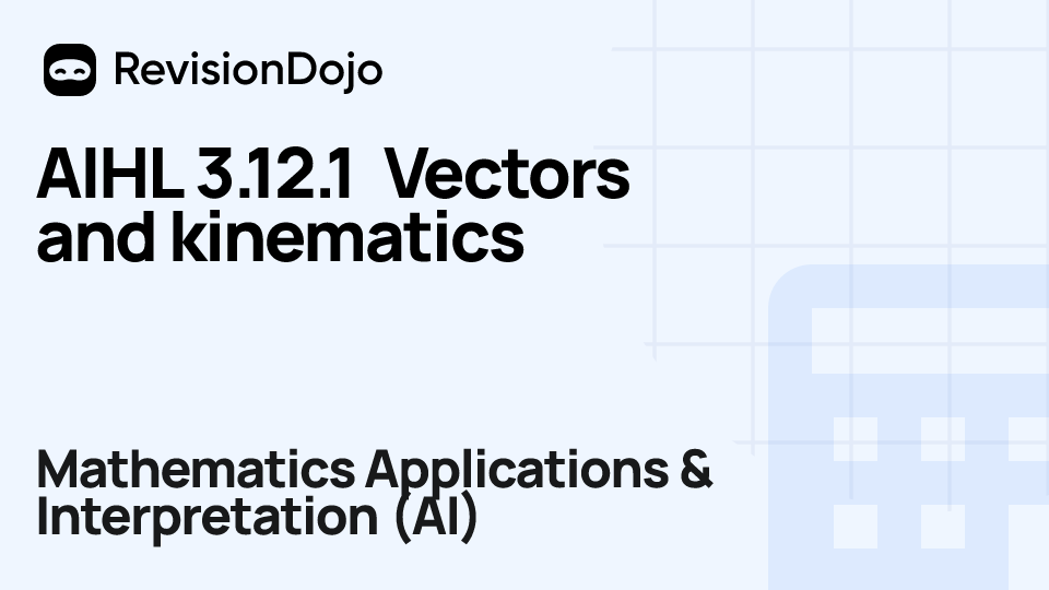 AIHL 3.12.1 Vectors and kinematics video thumbnail