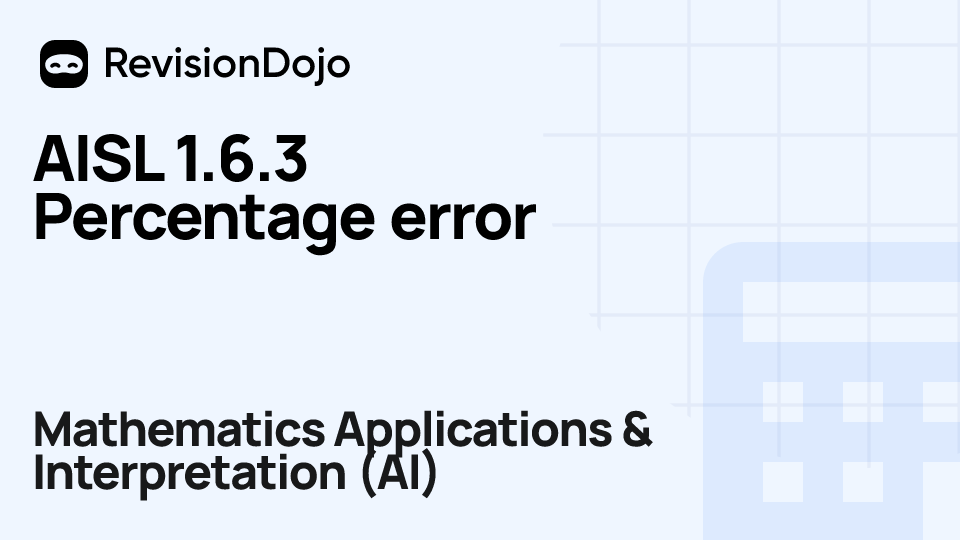 AISL 1.6.3 Percentage error video thumbnail