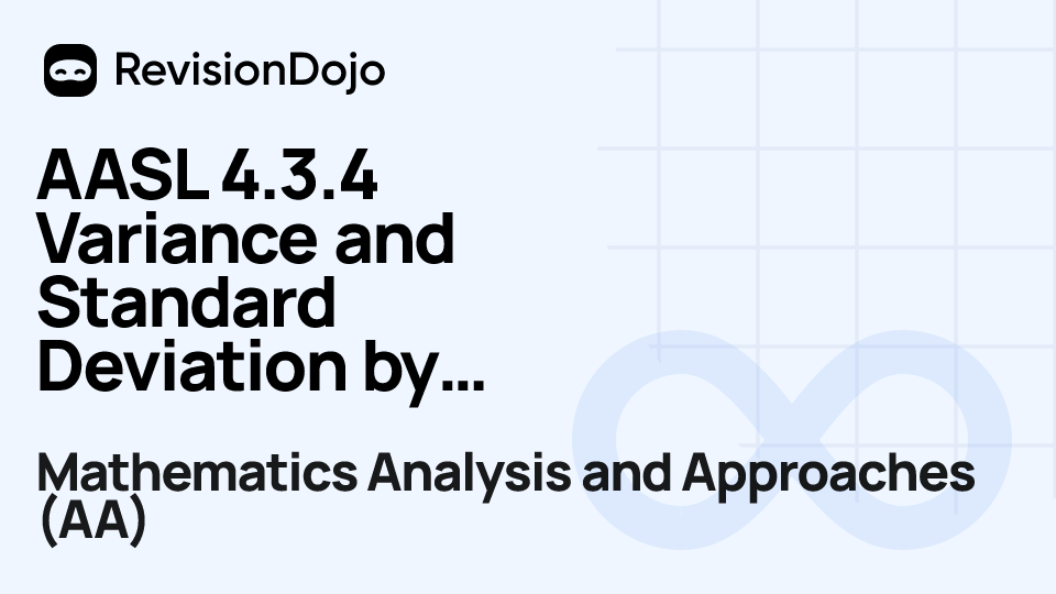 AASL 4.3.4 Variance and Standard Deviation by hand video thumbnail