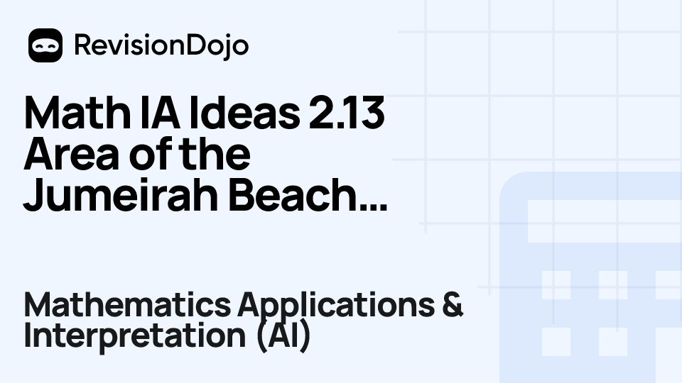 Math IA Ideas 2.13 Area of the Jumeirah Beach Hotel video thumbnail