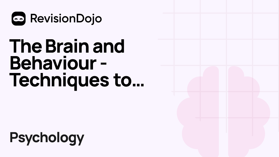 The Brain and Behaviour - Techniques to Understand the Brain and Behaviour video thumbnail