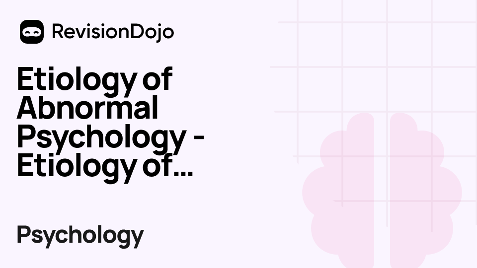 Etiology of Abnormal Psychology -  Etiology of MDD video thumbnail